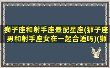 狮子座和射手座最配星座(狮子座男和射手座女在一起合适吗)(狮子座和射手座配不配做对象)