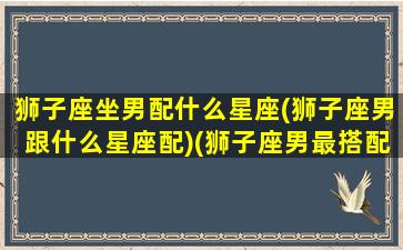 狮子座坐男配什么星座(狮子座男跟什么星座配)(狮子座男最搭配的星座)