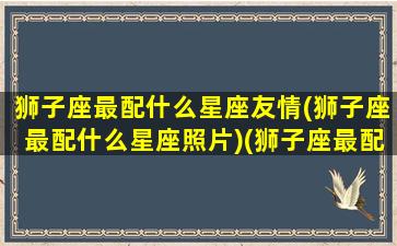 狮子座最配什么星座友情(狮子座最配什么星座照片)(狮子座最配什么星座女生)