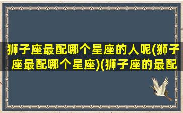 狮子座最配哪个星座的人呢(狮子座最配哪个星座)(狮子座的最配星座是什么星座)