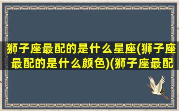 狮子座最配的是什么星座(狮子座最配的是什么颜色)(狮子座最配的几个星座)