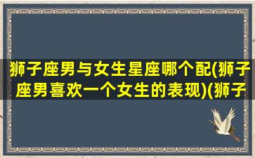 狮子座男与女生星座哪个配(狮子座男喜欢一个女生的表现)(狮子座男生和那个女生星座最配)