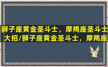 狮子座黄金圣斗士，摩羯座圣斗士大招/狮子座黄金圣斗士，摩羯座圣斗士大招-我的网站