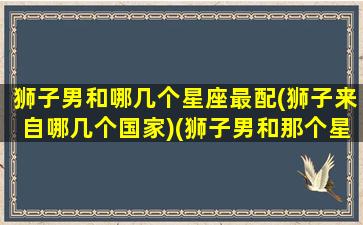 狮子男和哪几个星座最配(狮子来自哪几个国家)(狮子男和那个星座恋爱最甜)