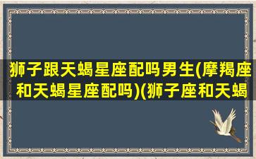 狮子跟天蝎星座配吗男生(摩羯座和天蝎星座配吗)(狮子座和天蝎座配不配一字回答)