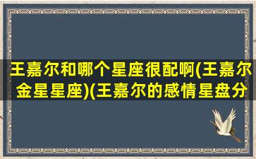 王嘉尔和哪个星座很配啊(王嘉尔金星星座)(王嘉尔的感情星盘分析)