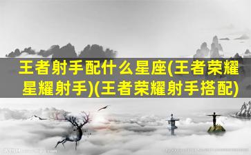 王者射手配什么星座(王者荣耀星耀射手)(王者荣耀射手搭配)