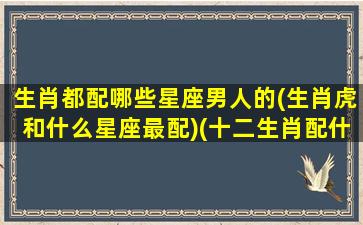 生肖都配哪些星座男人的(生肖虎和什么星座最配)(十二生肖配什么星座)