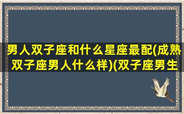 男人双子座和什么星座最配(成熟双子座男人什么样)(双子座男生跟什么星座最配对)