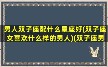 男人双子座配什么星座好(双子座女喜欢什么样的男人)(双子座男生配什么星座最好)