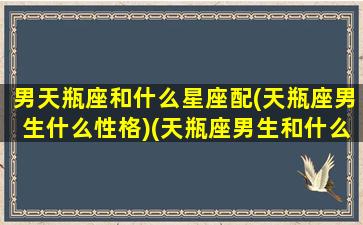 男天瓶座和什么星座配(天瓶座男生什么性格)(天瓶座男生和什么座最配对)