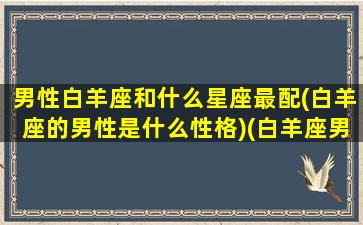 男性白羊座和什么星座最配(白羊座的男性是什么性格)(白羊座男和什么座最配对指数)