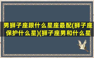 男狮子座跟什么星座最配(狮子座保护什么星)(狮子座男和什么星座相匹配)