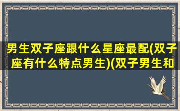 男生双子座跟什么星座最配(双子座有什么特点男生)(双子男生和哪个星座最配)