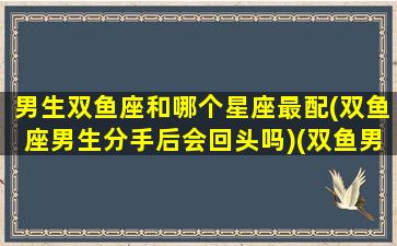 男生双鱼座和哪个星座最配(双鱼座男生分手后会回头吗)(双鱼男跟哪个星座)