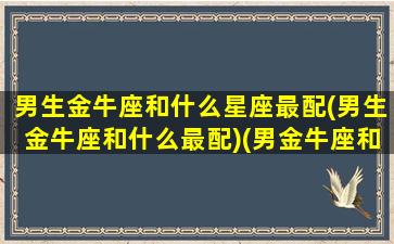 男生金牛座和什么星座最配(男生金牛座和什么最配)(男金牛座和什么星座最配对)