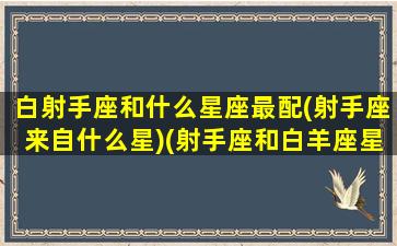 白射手座和什么星座最配(射手座来自什么星)(射手座和白羊座星座最配)