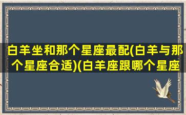 白羊坐和那个星座最配(白羊与那个星座合适)(白羊座跟哪个星座最搭配)