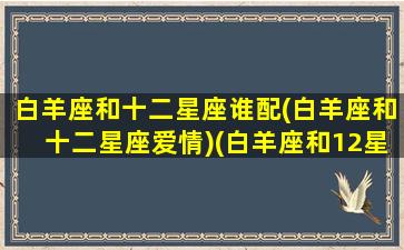 白羊座和十二星座谁配(白羊座和十二星座爱情)(白羊座和12星座的关系)