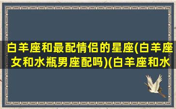 白羊座和最配情侣的星座(白羊座女和水瓶男座配吗)(白羊座和水瓶座在一起合适吗)