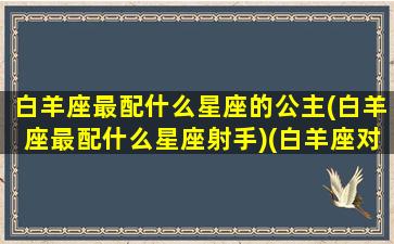 白羊座最配什么星座的公主(白羊座最配什么星座射手)(白羊座对应的公主)