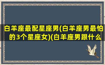 白羊座最配星座男(白羊座男最怕的3个星座女)(白羊座男跟什么星座最配)