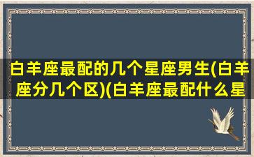 白羊座最配的几个星座男生(白羊座分几个区)(白羊座最配什么星座女生)