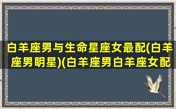 白羊座男与生命星座女最配(白羊座男眀星)(白羊座男白羊座女配对指数)