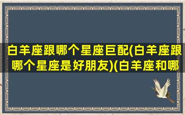 白羊座跟哪个星座巨配(白羊座跟哪个星座是好朋友)(白羊座和哪个星座最搭)