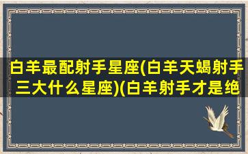 白羊最配射手星座(白羊天蝎射手三大什么星座)(白羊射手才是绝配)