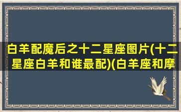 白羊配魔后之十二星座图片(十二星座白羊和谁最配)(白羊座和摩羯星座最配对)