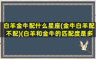 白羊金牛配什么星座(金牛白羊配不配)(白羊和金牛的匹配度是多少)