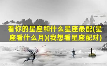 看你的星座和什么星座最配(星座看什么月)(我想看星座配对)