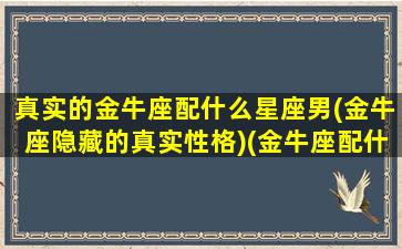 真实的金牛座配什么星座男(金牛座隐藏的真实性格)(金牛座配什么星座女生)