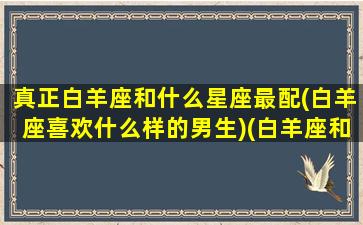 真正白羊座和什么星座最配(白羊座喜欢什么样的男生)(白羊座和什么星座最配做朋友)