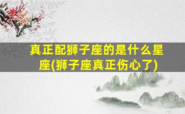 真正配狮子座的是什么星座(狮子座真正伤心了)