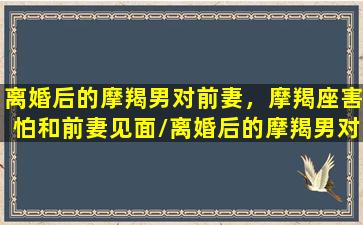 离婚后的摩羯男对前妻，摩羯座害怕和前妻见面/离婚后的摩羯男对前妻，摩羯座害怕和前妻见面-我的网站