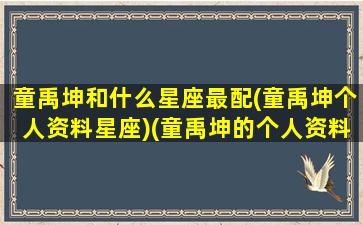 童禹坤和什么星座最配(童禹坤个人资料星座)(童禹坤的个人资料)