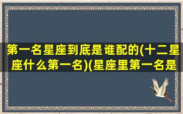 第一名星座到底是谁配的(十二星座什么第一名)(星座里第一名是谁)