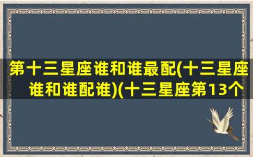 第十三星座谁和谁最配(十三星座谁和谁配谁)(十三星座第13个星座是什么星座)