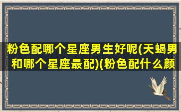 粉色配哪个星座男生好呢(天蝎男和哪个星座最配)(粉色配什么颜色好看男生)