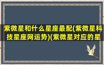 紫微星和什么星座最配(紫微星科技星座网运势)(紫微星对应的星座)