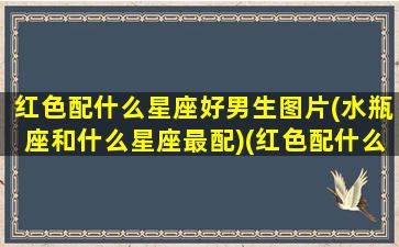 红色配什么星座好男生图片(水瓶座和什么星座最配)(红色配什么意思好看)