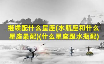 继续配什么星座(水瓶座和什么星座最配)(什么星座跟水瓶配)