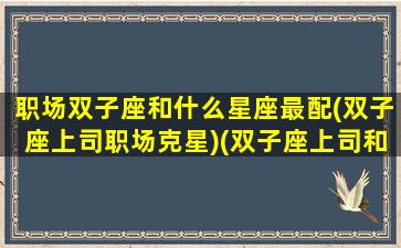 职场双子座和什么星座最配(双子座上司职场克星)(双子座上司和12星座下属该如何相处)