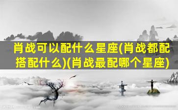 肖战可以配什么星座(肖战都配搭配什么)(肖战最配哪个星座)