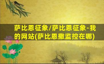 萨比恩征象/萨比恩征象-我的网站(萨比恩撒监控在哪)