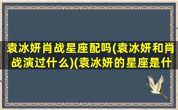 袁冰妍肖战星座配吗(袁冰妍和肖战演过什么)(袁冰妍的星座是什么座)