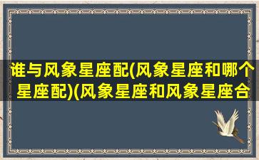 谁与风象星座配(风象星座和哪个星座配)(风象星座和风象星座合适吗)