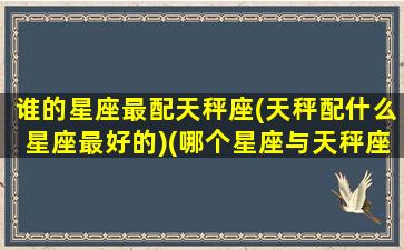 谁的星座最配天秤座(天秤配什么星座最好的)(哪个星座与天秤座最配)
